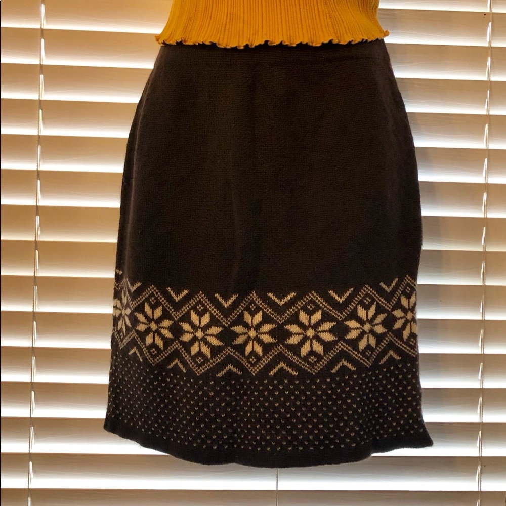 3/$12 Olive and Oak Dark Brown Knit Sweater Skirt